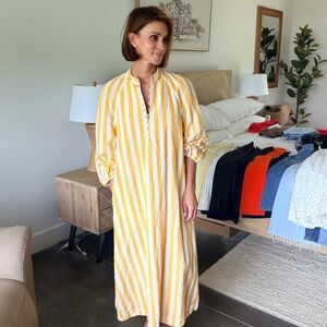 Tuckernuck Yellow and White Striped Dress